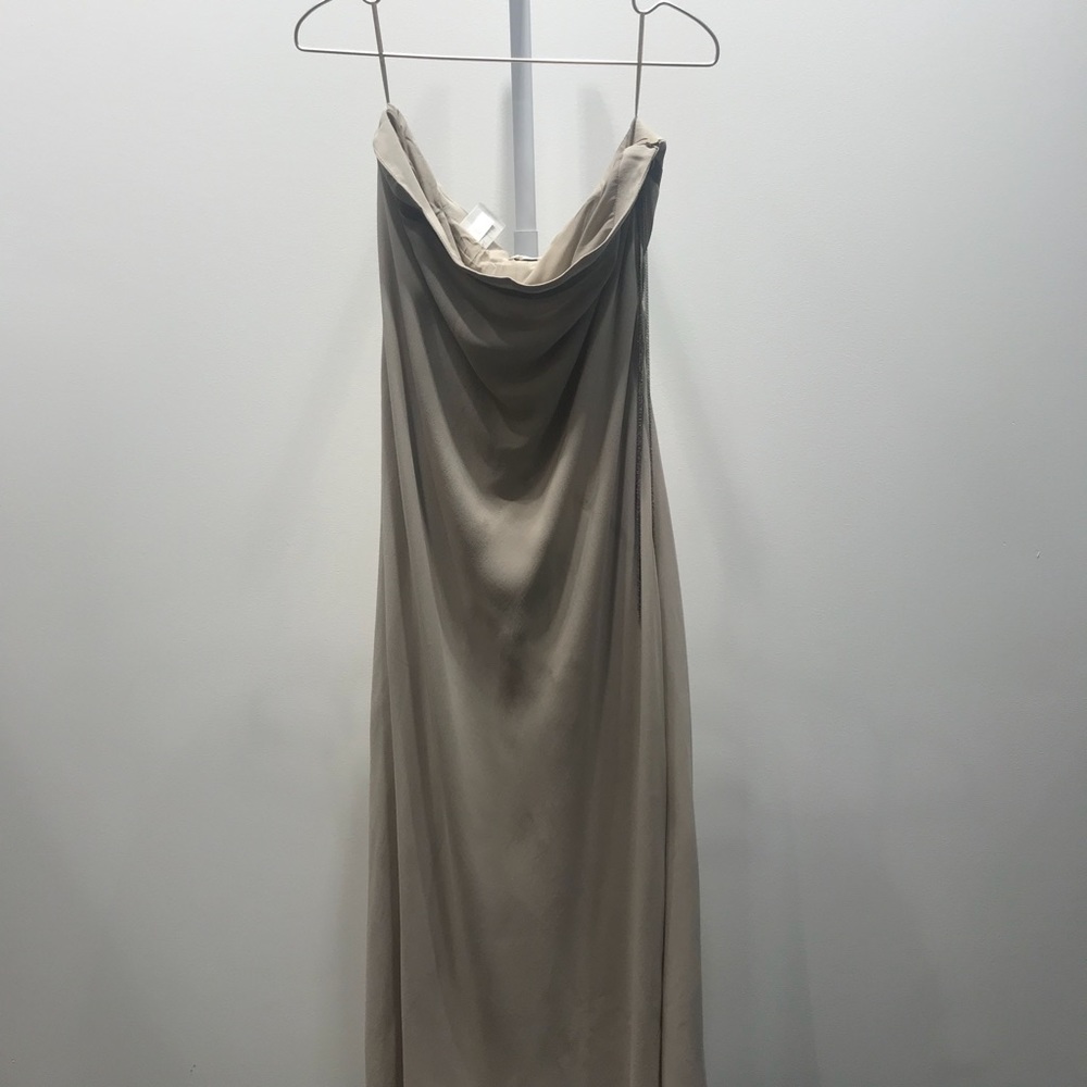 Brunello Cucinelli Silk Crepe Long Skirt W Monili - Picture 5 of 5